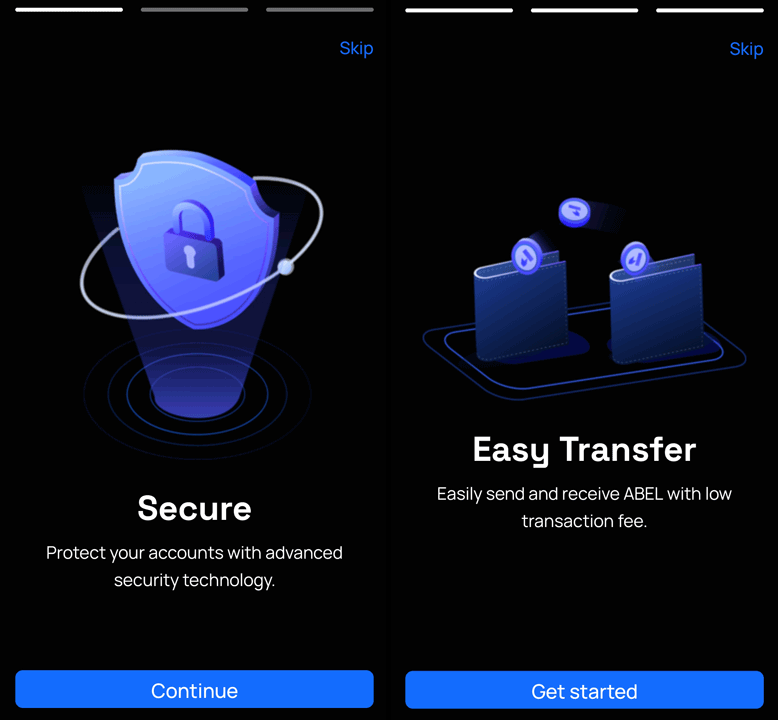 Abelian Pro Welcome Screen
