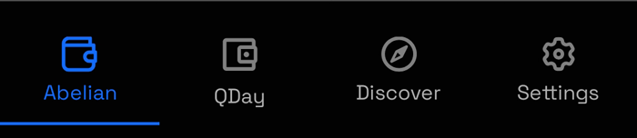 Abelian mobile App Main Screen
