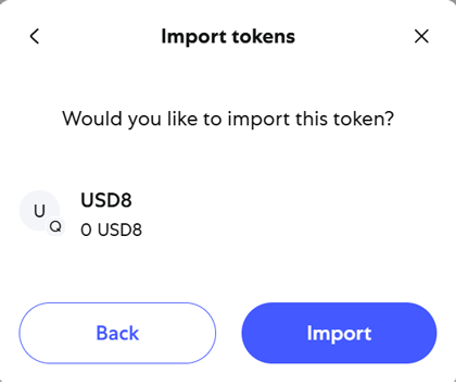 MetaMask Import USD8 Token 3